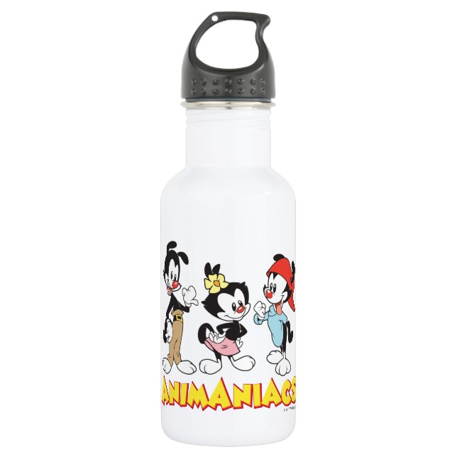 Bouteille D'eau Animaniacs | Yakko, Dot et Wakko debout (Devant)