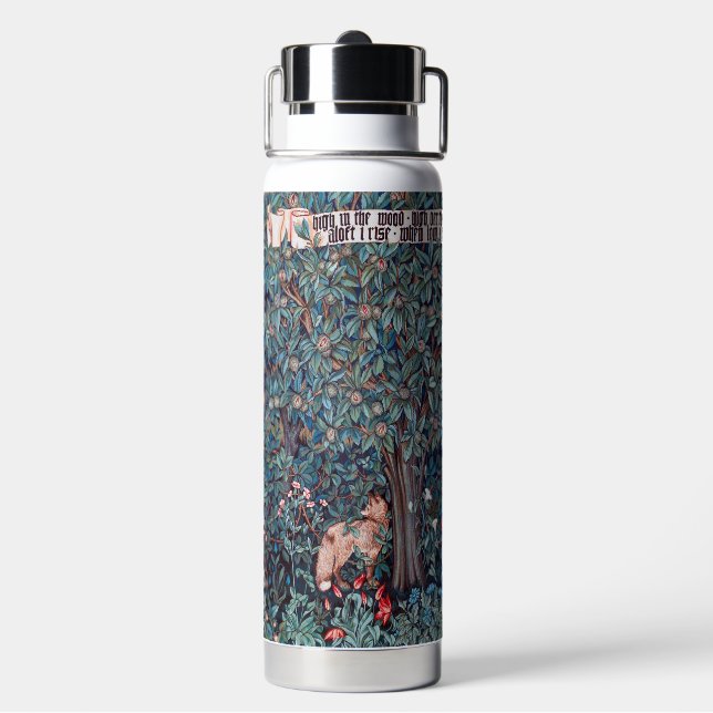 Bouteille D'eau Animaux dans la forêt, William Morris (Arrière)