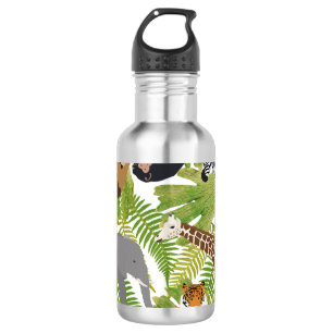 Bouteille D'eau Animaux de jungle mignons Safari Garçon Fille