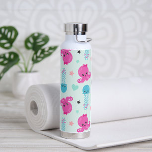 Bouteille D'eau Animaux de mer, Vie de mer, poulpe, méduses, Coeur