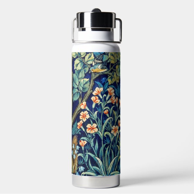 Bouteille D'eau Animaux et fleurs des bois, William Morris (Arrière)