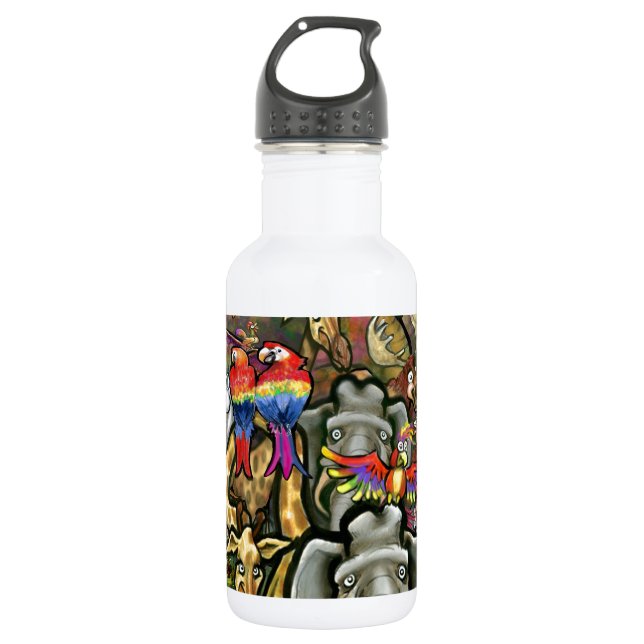 Bouteille D'eau Animaux grands et petits (Devant)