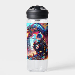 Bouteille D'eau Anime Boy et Dragon dans un monde dystopique
