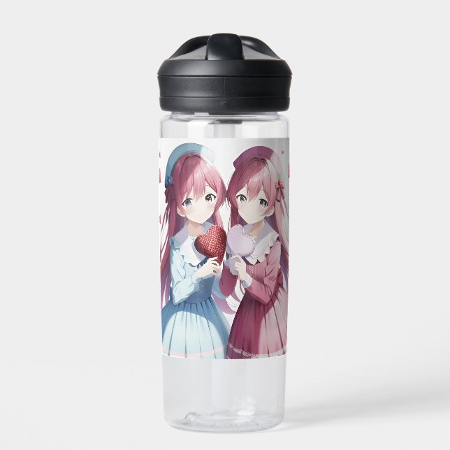 Bouteille D'eau Anime coeur Saint Valentin (Extérieur)