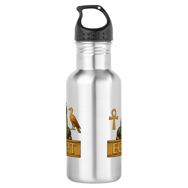 Bouteille D'eau Anubis & Thoth | Egyptian Symbols - Water Bottle (Dos)