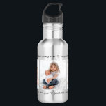 Bouteille D'eau Any Text 3 Photo Collage Modern Minimal Keepsake<br><div class="desc">Give the gift of special memories with a simply elegant photo collage stainless steel water bottle. The template is set up as a "best mommy ever" birthday gift, but is simple to personalize for any occasion. Change wording to a favorite quote or add details of a special life moment. The...</div>