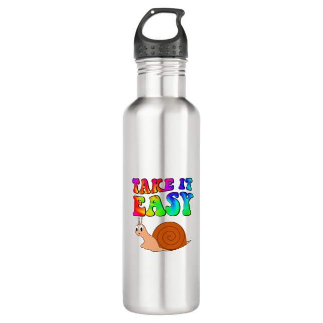 Bouteille D'eau Apporte-Caricature Facile Avec Texte Super (Devant)