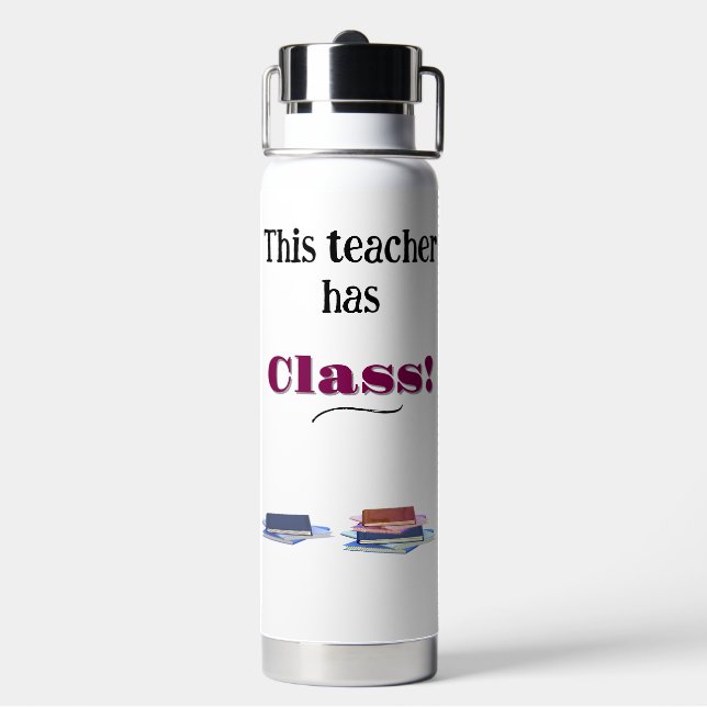 Bouteille D'eau Appréciation personnalisée de l'enseignant (Arrière)