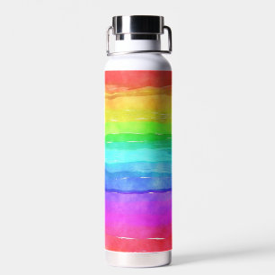 Bouteille D'eau Aquarelle arc-en-ciel Cuivre Vacuum Isolé