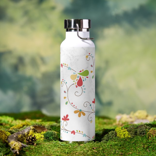 Bouteille D'eau Aquarelle découpée  (Extérieur (pivotée))