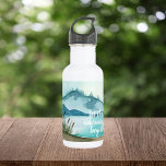 Bouteille D'eau Aquarelle moderne Nature Commençons l'aventure<br><div class="desc">Aquarelle moderne Nature Commençons l'aventure</div>