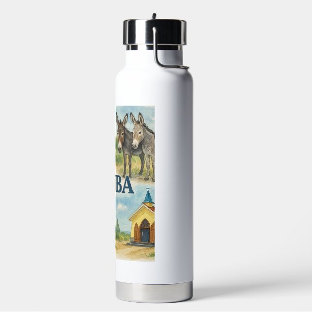 Bouteille D'eau Aquarelle multivue d'Aruba (Gym)