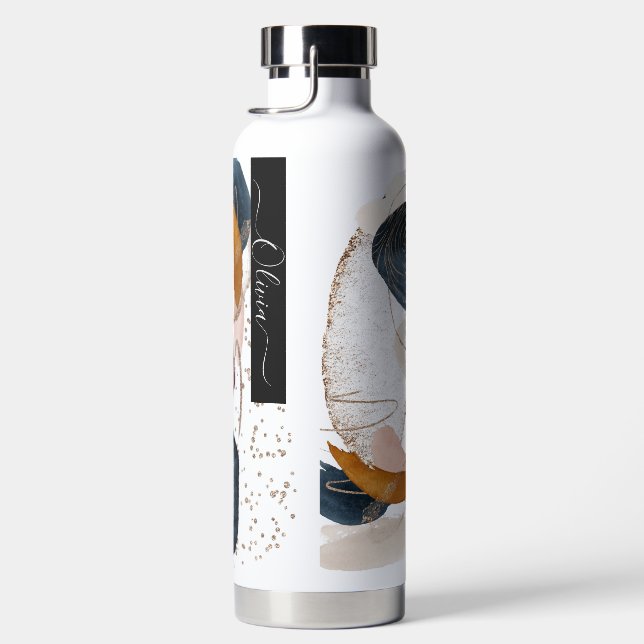 Bouteille D'eau Aquarelle PixDezines Arrangement Abstrait moderne (Droite)