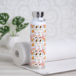Bouteille D'eau Aquarelle rose monogramme