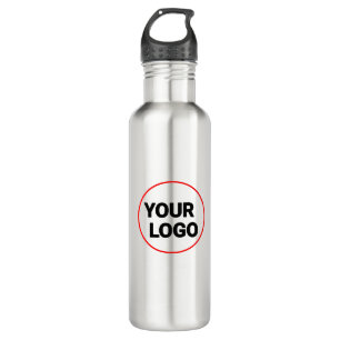 Bouteille D'eau Aquarelle verte simple abstrait ajouter le logo te