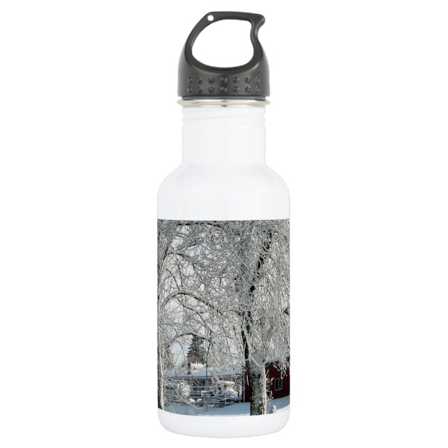 Bouteille D'eau Arbres d'hiver (Devant)