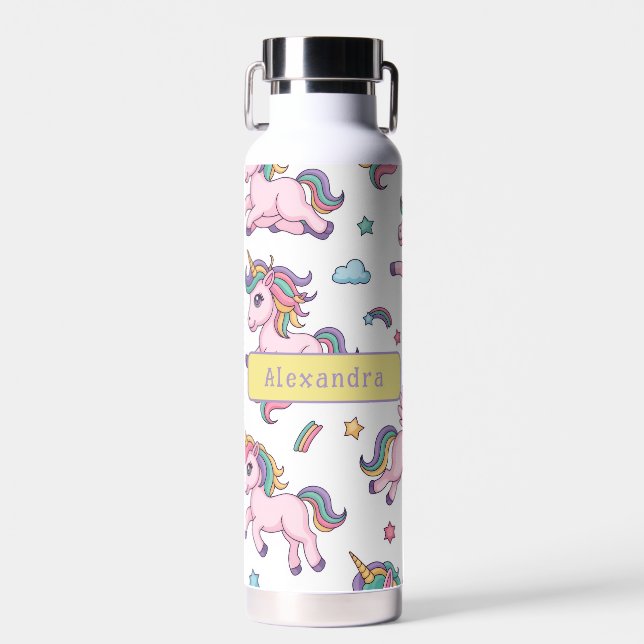 Bouteille D'eau Arc-en-ciel Licorne Mignonne (Avant)