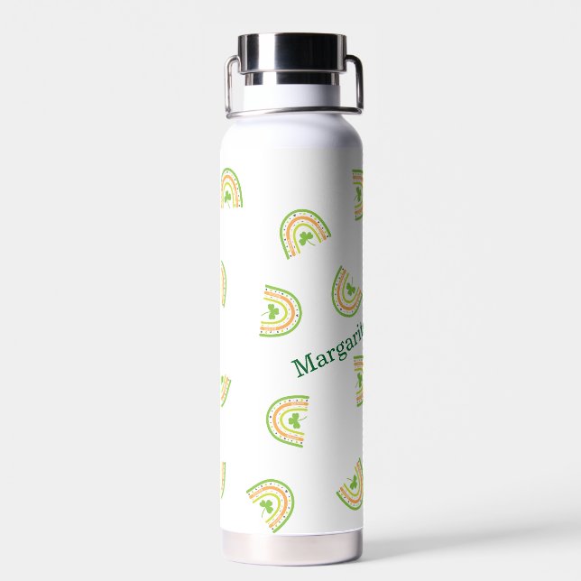 Bouteille D'eau Arcs-en-ciel multicolores personnalisés (Arrière)