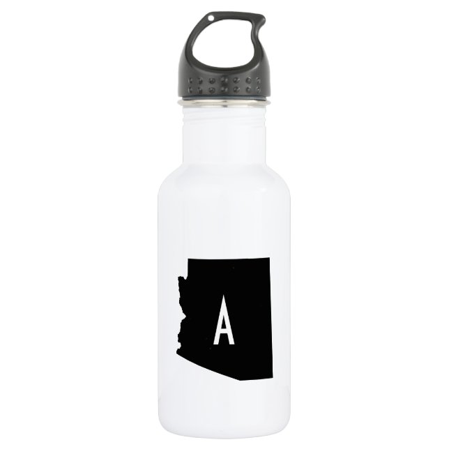 Bouteille D'eau Arizona Monogramme Blanc et Noir (Devant)