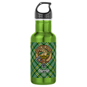Bouteille D'eau Armoiries de lion de Clan Currie sur tartan