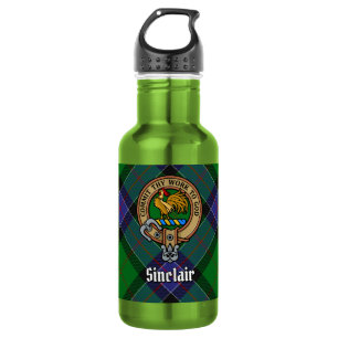 Bouteille D'eau Armoiries du Clan Sinclair sur tartan de chasse