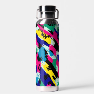 Bouteille D'eau Art Abstrait en gras dans les couleurs primaires