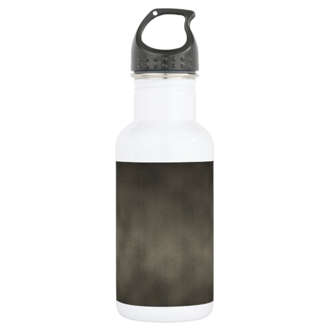 Bouteille D'eau Art de fond ombré gris chaud gothique (Devant)