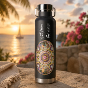Bouteille D'eau Art de la déesse océanique nautile spirituel