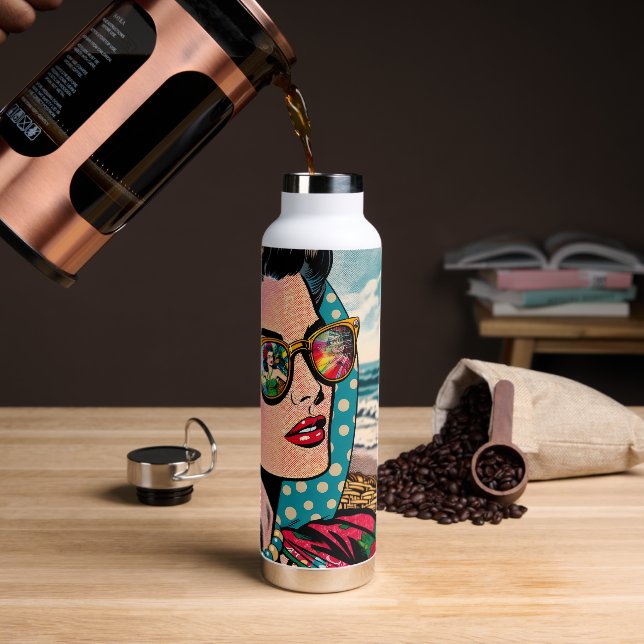 Bouteille D'eau Art de style BD | Femme regardant une danseuse de  (Gym)