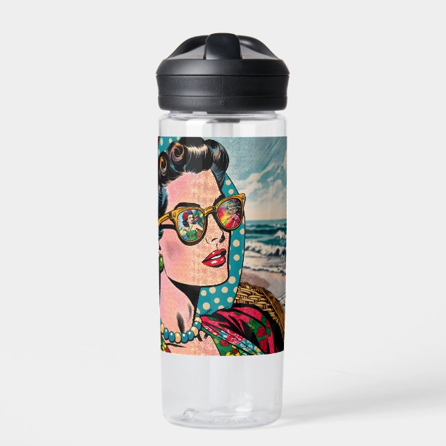 Bouteille D'eau Art de style BD | Femme regardant une danseuse de  (Extérieur)