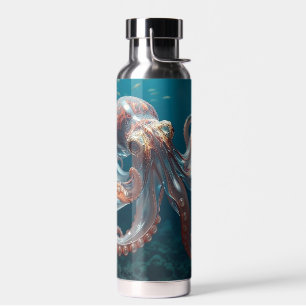 Bouteille D'eau Art du poulpe en verre iridescent Fantaisie de l