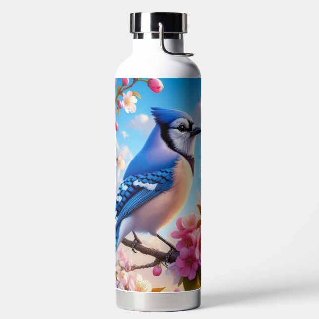 Bouteille D'eau Art Floral/printemps Blue Jay (Droite)