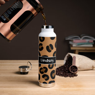 Bouteille D'eau Art fluide Empreinte de léopard personnalisé