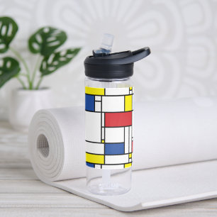 Bouteille D'eau Art Moderne Géométrique Minimaliste De Stijl Mondr