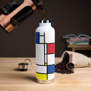 Bouteille D'eau Art Moderne Géométrique Minimaliste De Stijl Mondr