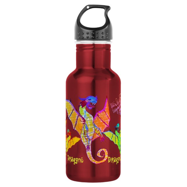 Bouteille D'eau Art par Micheal Dragons Water Bottle (Devant)