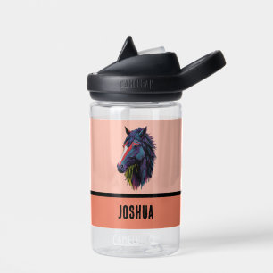 Bouteille D'eau Artiste équestre passionné Graffiti coloré Art Hor