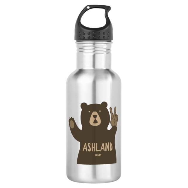 Bouteille D'eau Ashland Oregon Peace Bear (Devant)
