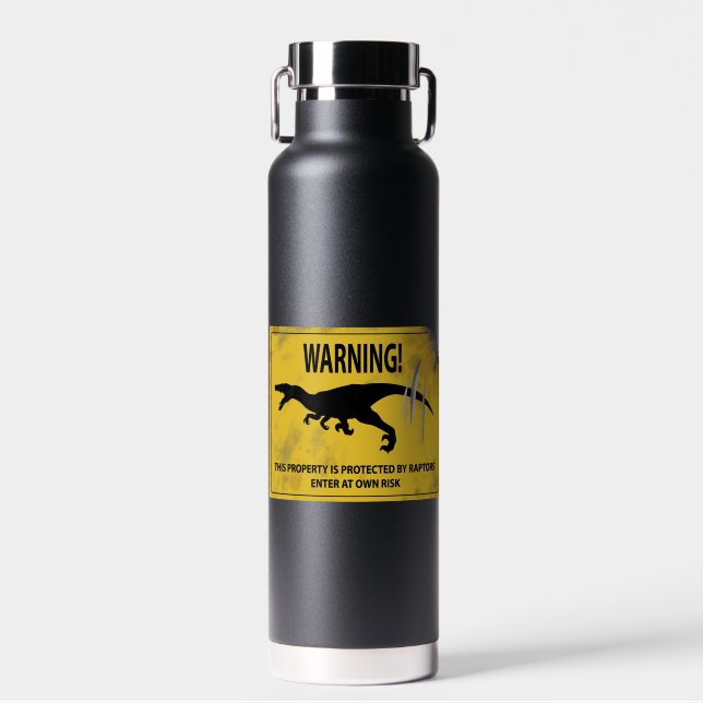 Bouteille D'eau Attention! Cette propriété est protégée par des Ra (Avant)