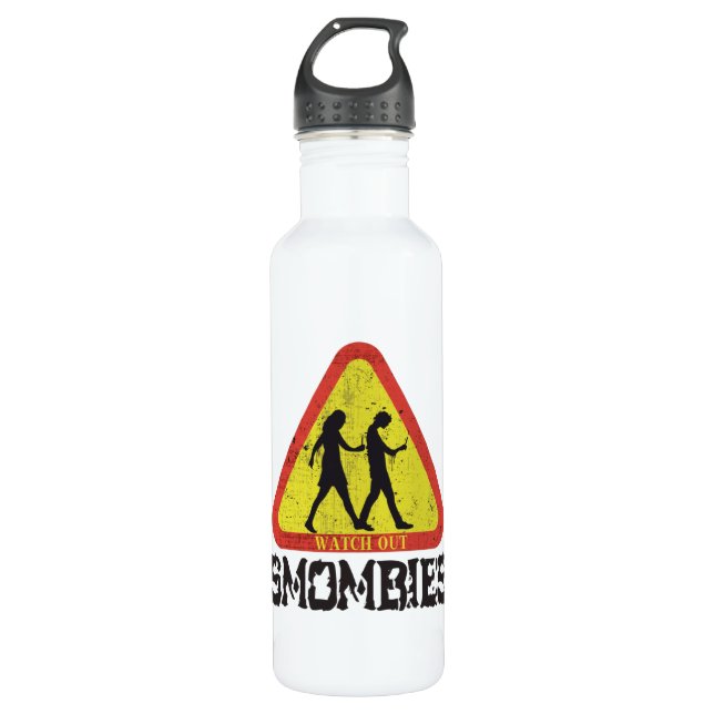 Bouteille D'eau Attention Smombies (Devant)