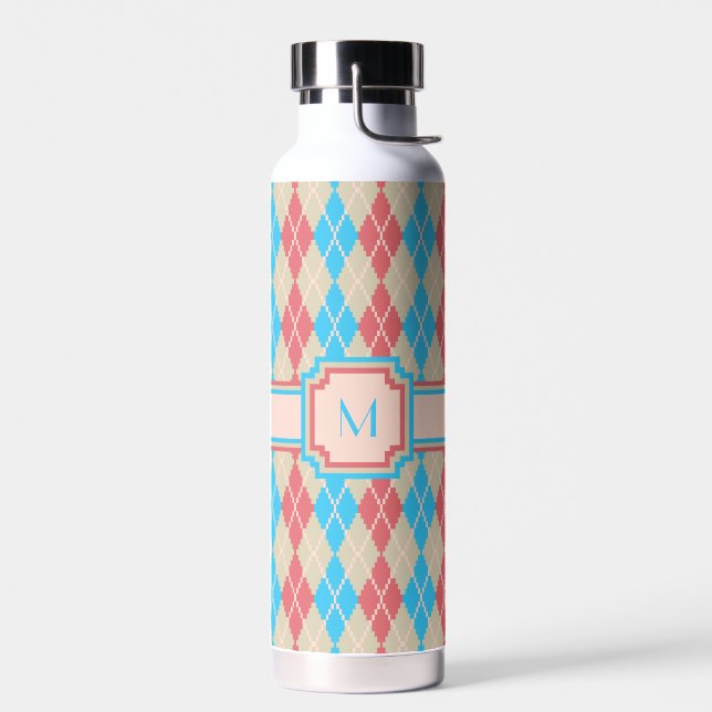 Bouteille D'eau Au Jacquard de plage (Gauche)