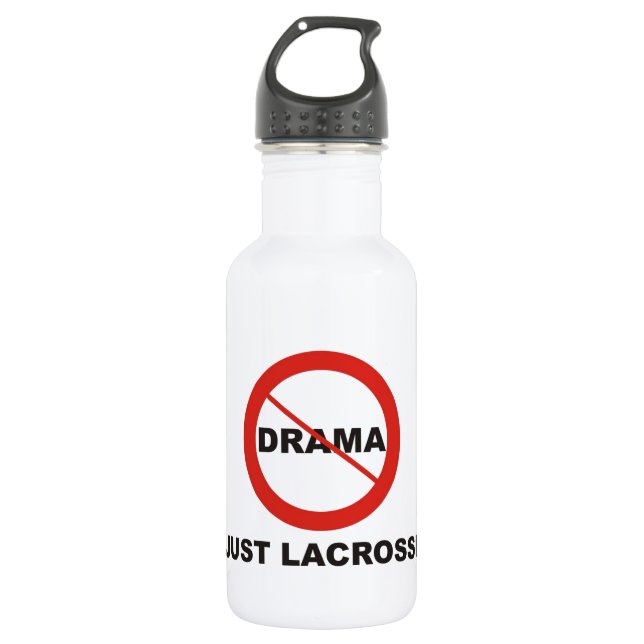 Bouteille D'eau Aucune lacrosse de drame juste (Devant)