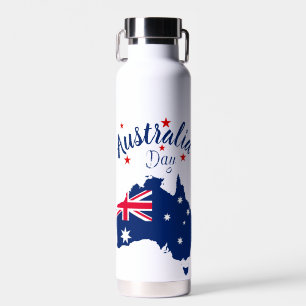 Bouteille D'eau Australie Jour Rouge Bleu et Blanc