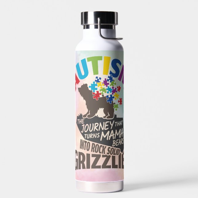 Bouteille D'eau Autisme forte maman (Gauche)