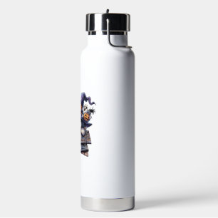 Bouteille D'eau Autocollant de chat Halloween mignon � Chapeau de