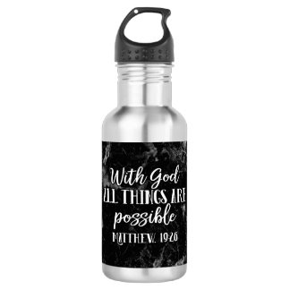 Bouteille D'eau Avec Dieu, toutes les choses sont possibles Bible 
