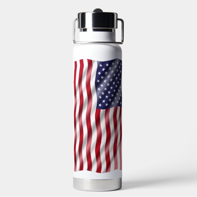 Bouteille d'eau avec drapeau américain (Arrière)