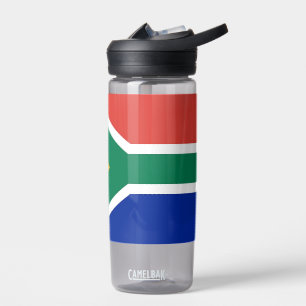 Bouteille d'eau avec drapeau d'Afrique du Sud