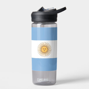 Bouteille d'eau avec drapeau d'Argentine