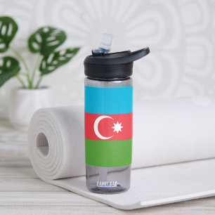 Bouteille d'eau avec drapeau d'Azerbaïdjan
